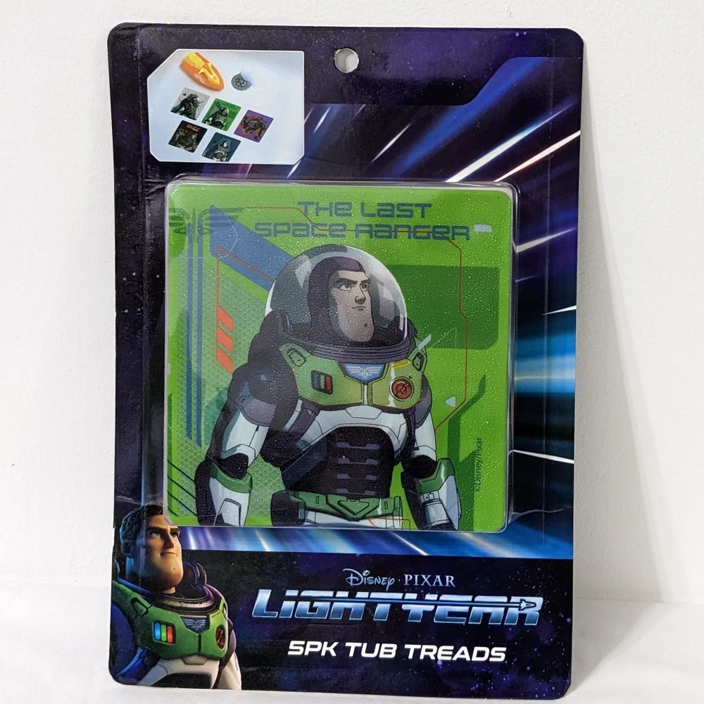 Disney Pixar Buzz Lightyear Bath Tub Treads, Set of 5, NEW